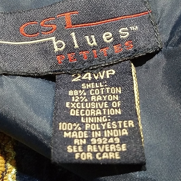 DENIM VINTAGE SHACKET EMBELLISHED JEAN BUTTON DOWN PLUS SIZE 24WP PATCHWORK - Picture 9 of 9